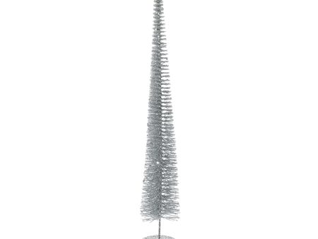 Tall Silver Glitter Spike Tree Online