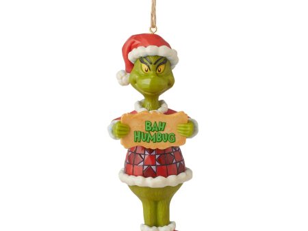 Grinch Bah Humbug PVC Ornament Hot on Sale