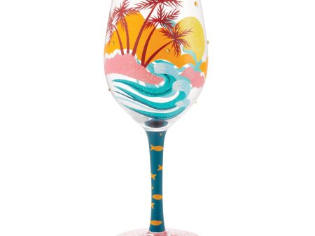 Tropcial Getaway Wine Glass Online Hot Sale