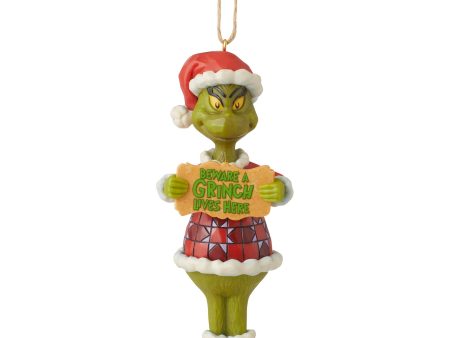 Grinch Beware a Grinch PVC Orn Cheap