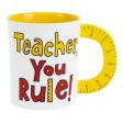 Sculpted Ruler Teacher Mug Discount