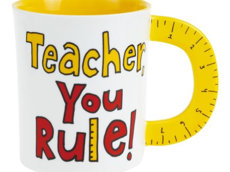 Sculpted Ruler Teacher Mug Discount