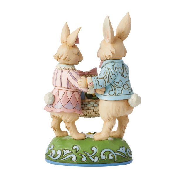 Bunny Couple with Basket Fig Discount