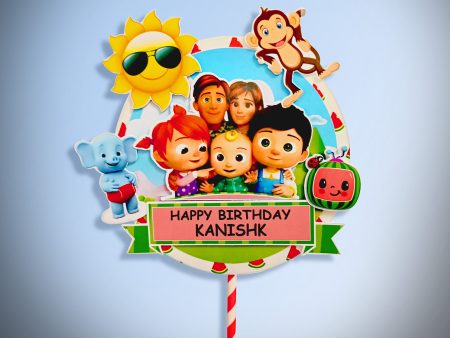 Cocomelon Theme Hand Crafted Cake Topper Online