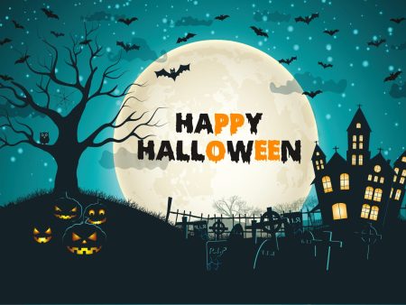 Halloween Theme Customized Backdrop Online