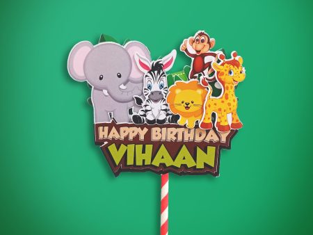 Jungle Theme Handcrafted Cake Topper Supply