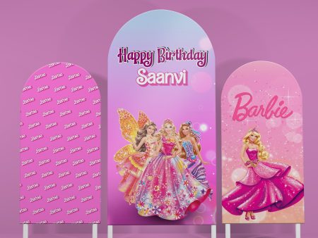 Barbie Theme Arch Backdrop For Discount