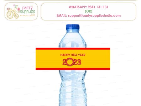 PSI  New Year Theme Customized Water Bottle Stickers Online Sale