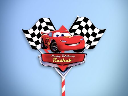 Cars Theme Hand Crafted Cake Topper Online Sale