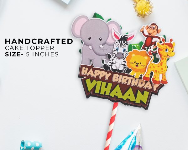 Jungle Theme Handcrafted Cake Topper Supply