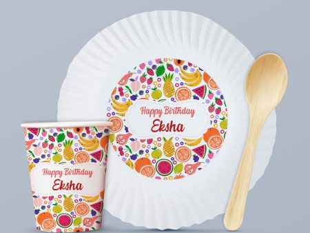 Fruits Theme Party Cups and Plates Combo Sale