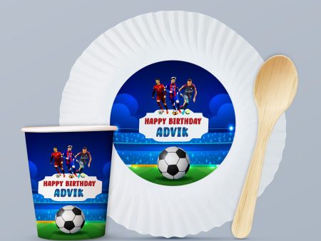 Football Theme Party Cups and Plates Combo on Sale