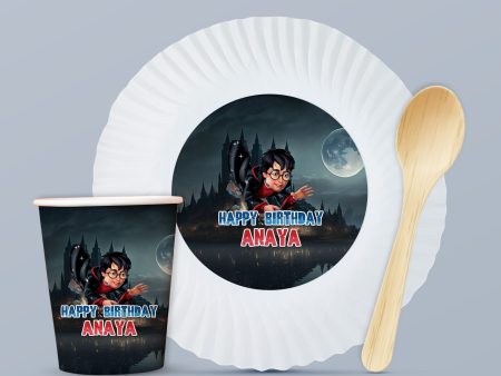 Harry Potter Theme Party Cups and Plates Combo Sale