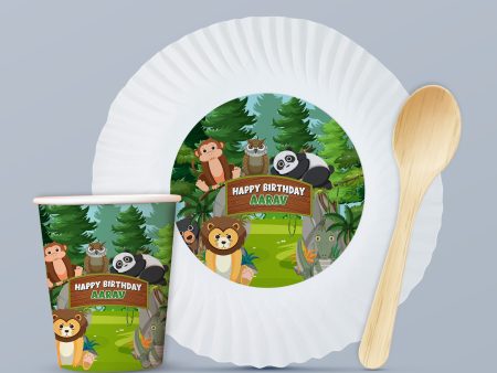 Jungle Theme Party Cups and Plates Combo Online