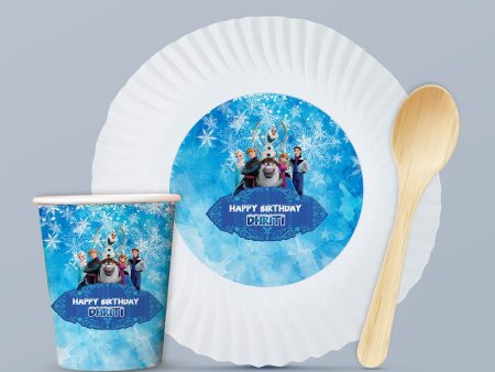 Frozen Theme Party Cups and Plates Combo For Discount