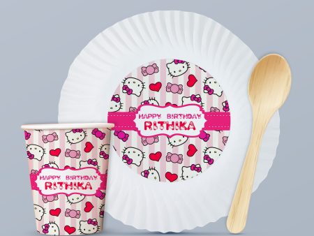 Hello Kitty Theme Party Cups and Plates Combo on Sale