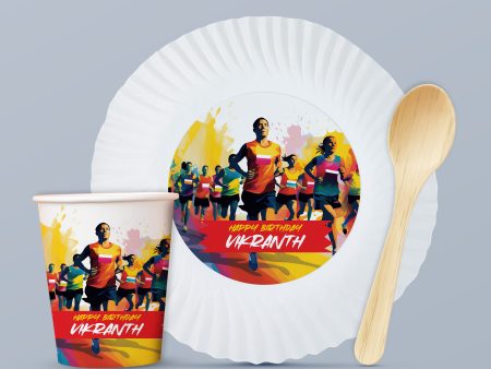 Marathon Theme Party Cups and Plates Combo Online now