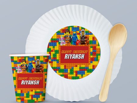 Lego Theme Party Cups and Plates Combo Sale