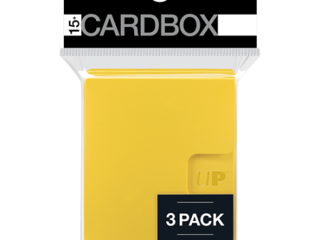 Ultra Pro - PRO 15+ Card Boxes 3-pack: Yellow Online Sale