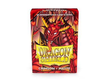 Dragon Shield - Japanese Size Matte Sleeves: Crimson (60ct) For Discount