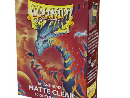 Dragon Shield - Japanese Size Matte Outer Sleeves: Clear (60ct) on Sale